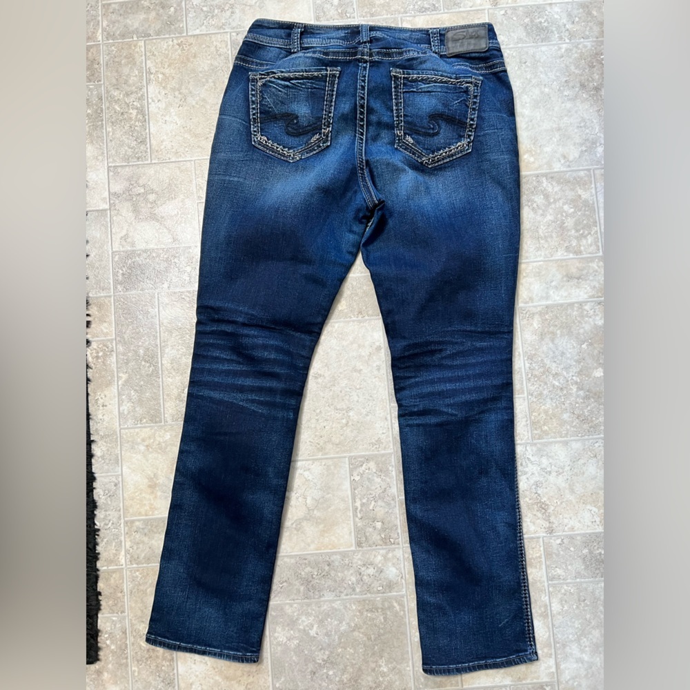 Women’s silver jeans Elyse mid straight 12/32 - Picture 2 of 8